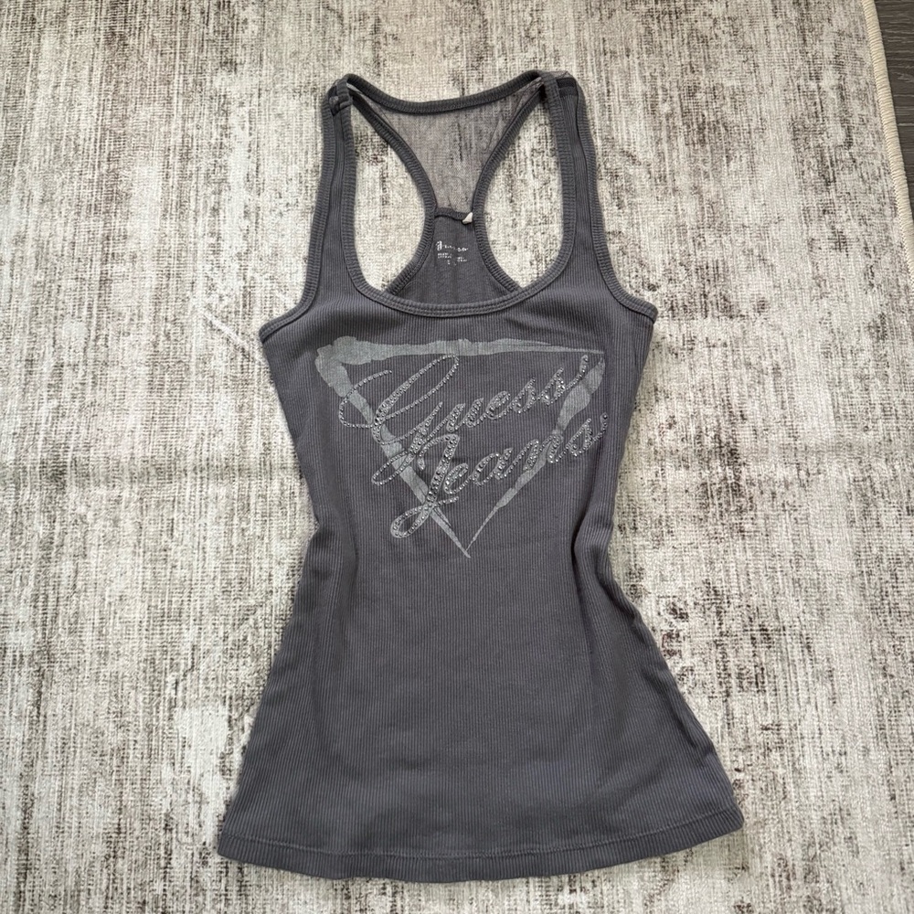 Y2K Vintage Guess Ribbed Tank Top ‼️SOLD‼️Not for Sale ‼️